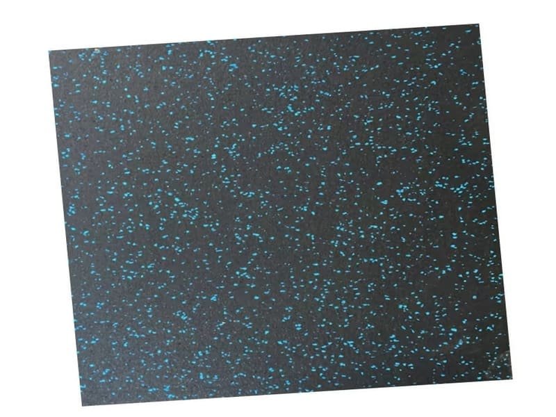 A detailed cross-section of a 30mm rubber tile showing its dense construction.